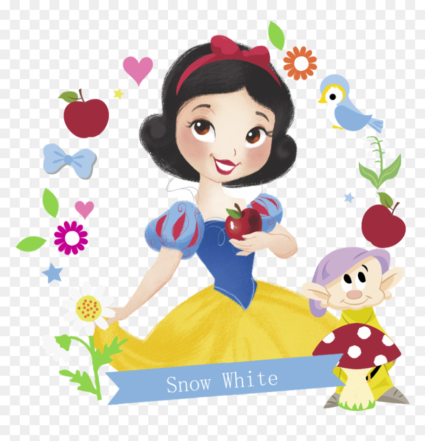 Disney Cartoon Princess Wall Sticker Children"s Room - Dibujo Blancanieves Color, HD Png Download - disney cartoon png