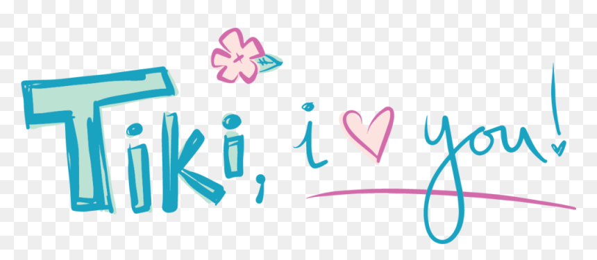 Tiki, I Love You - Logo Of I Love You, HD Png Download - pink divider png