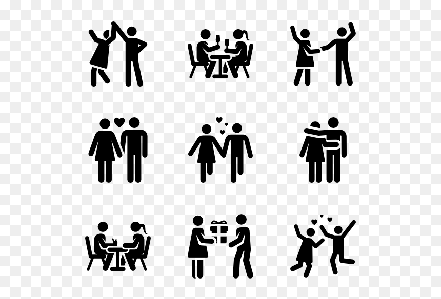 Lovers Icon Transparent Background, HD Png Download - wedding couple icon png