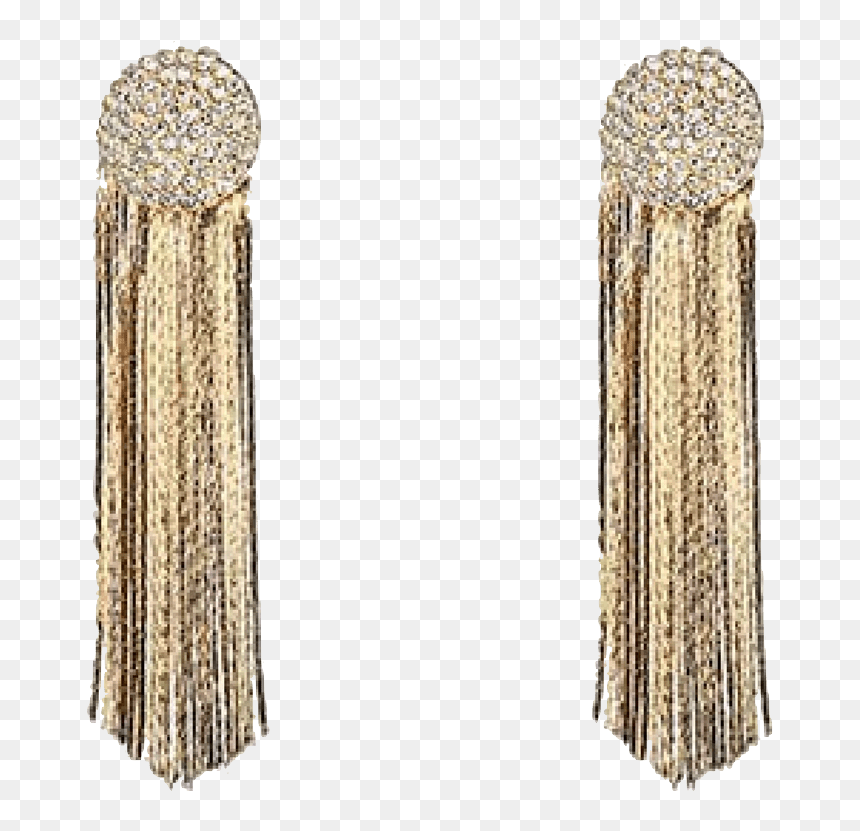 Jeminee Jewellery Sanaa Golden Tassel Earrings - Body Jewelry, HD Png Download - golden jewellery png