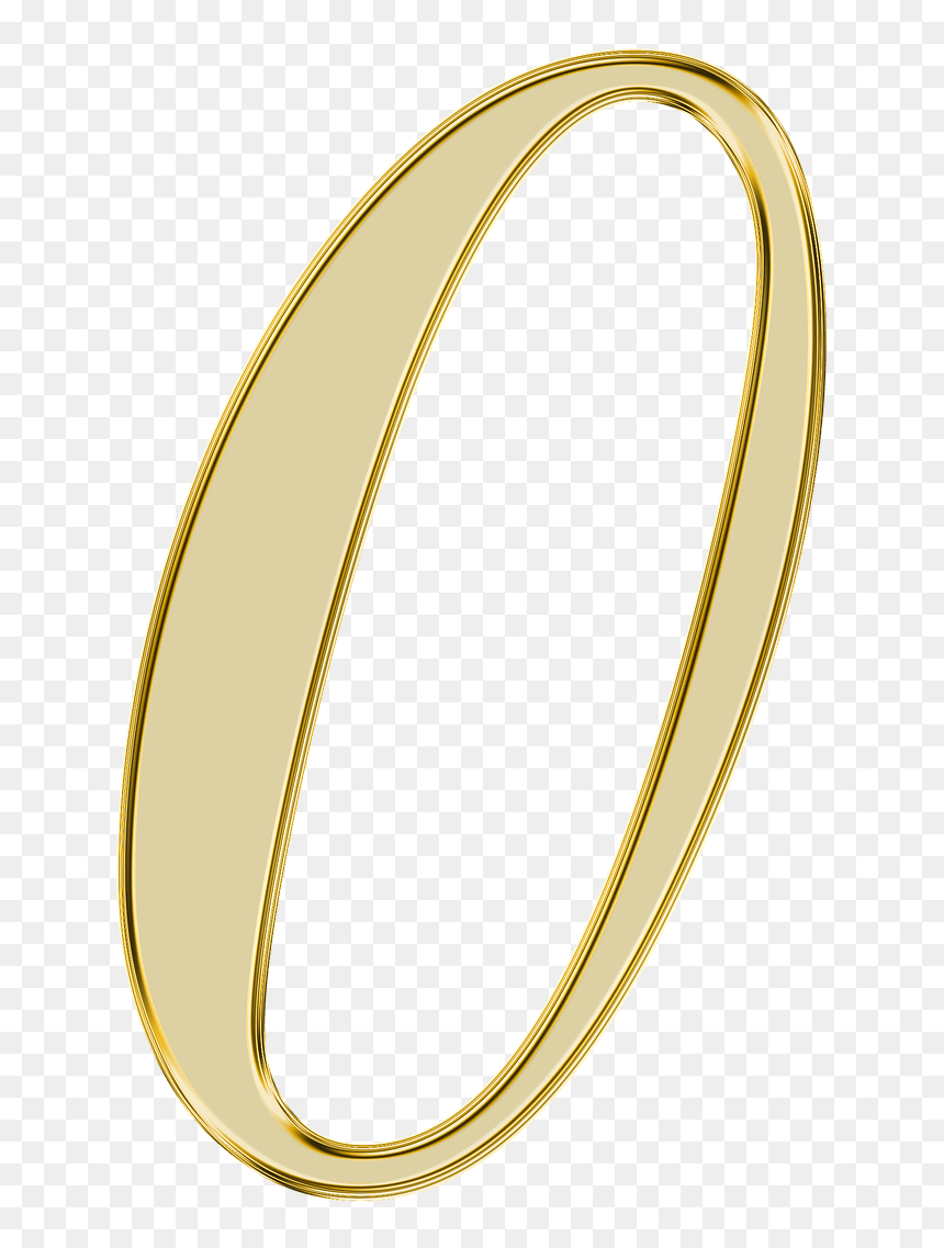 Number 0 Golden Clip Arts - 0 Golden Number Png, Transparent Png - golden jewellery png