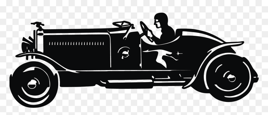 Vintage Car Silhouette, HD Png Download - convertible png