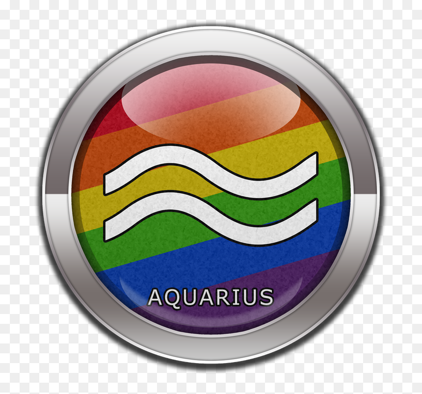 Rainbow Flag, HD Png Download - aquarius symbol png