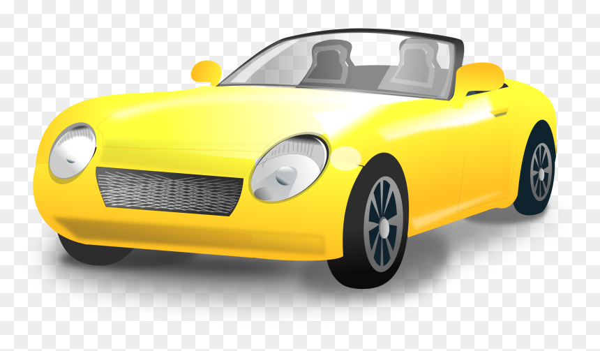 Yellow Convertible Sports Car, HD Png Download - convertible png