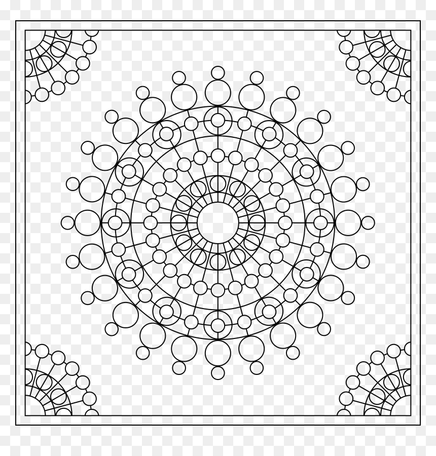Coloring Book, HD Png Download - circle designs png