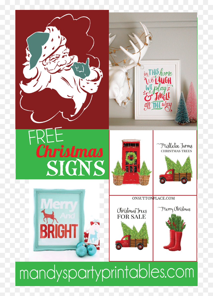 Farmhouse Free Printable Christmas Clip Art, HD Png Download - merry christmas 2017 png