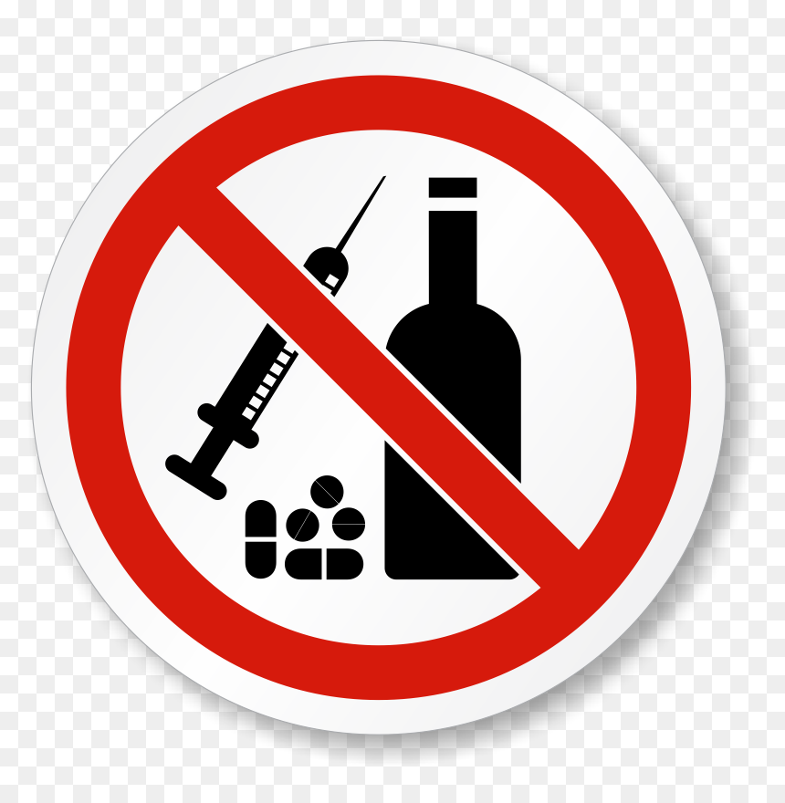 Stop Drugs And Alcohol, HD Png Download - no alcohol png