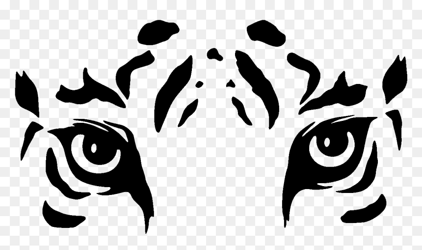 Tiger Eyes Black And White, HD Png Download - white eyes png