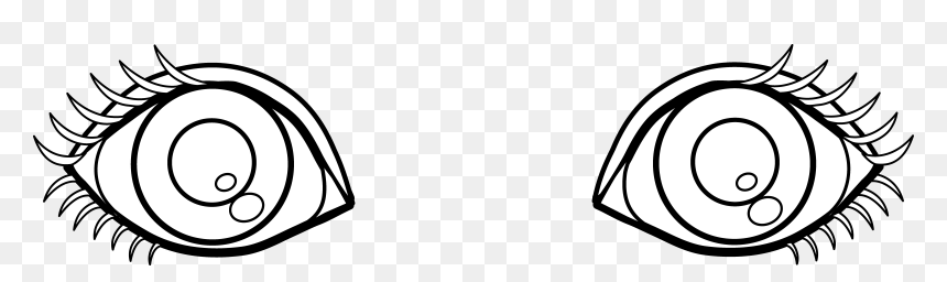 Two Eyes For Coloring, HD Png Download - white eyes png