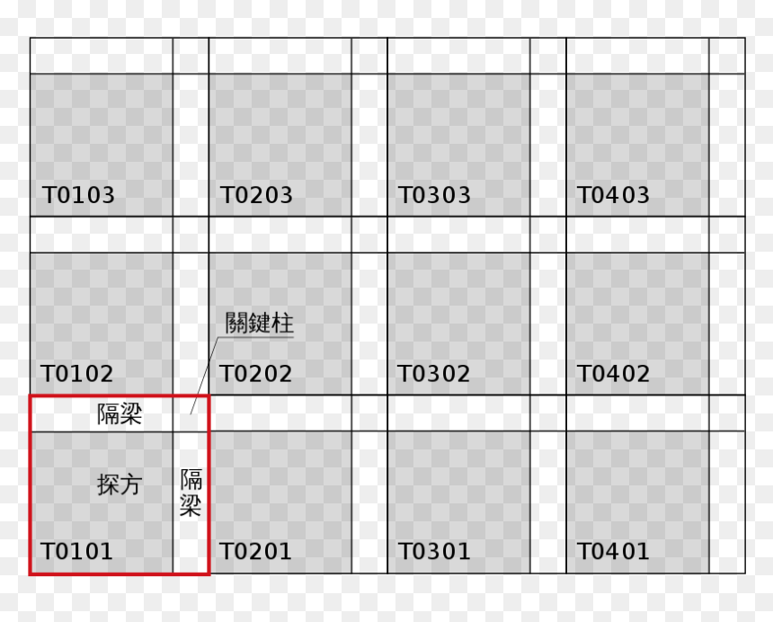 探 方, HD Png Download - large grid png
