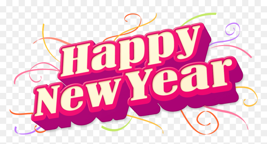 Png Happy New Year 2018, Transparent Png - pink divider png