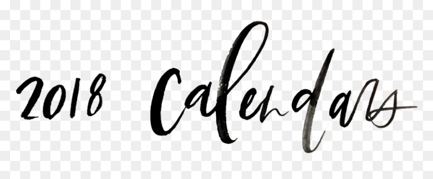 2018 Calendars Header - Calligraphy, HD Png Download - 2018 calendar png hd