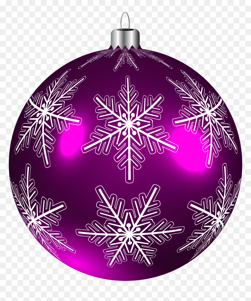 Beautiful Purple Christmas Ball Png Clip - Purple Christmas Ornaments Clipart, Transparent Png - gold christmas balls png