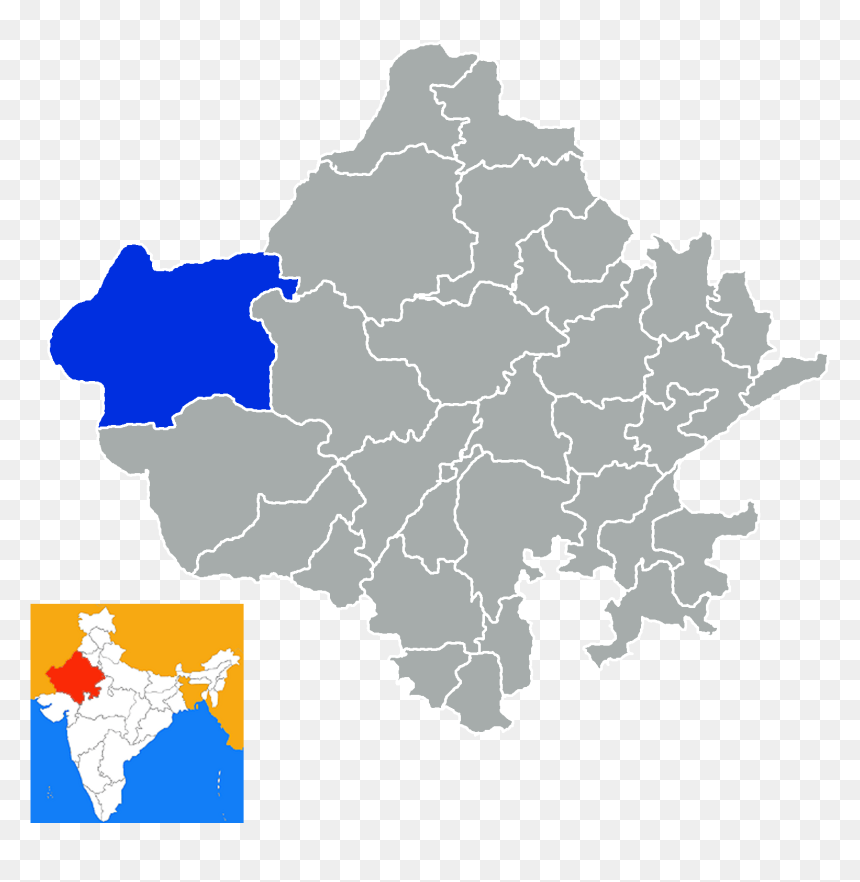 Location Of Jaisalmer District In Rajasthan - Agro Food Park In Rajasthan, HD Png Download - kalika devi png
