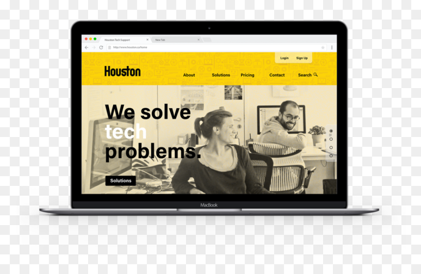 Houston Website V3 Macbook-mockup, HD Png Download - tech support png