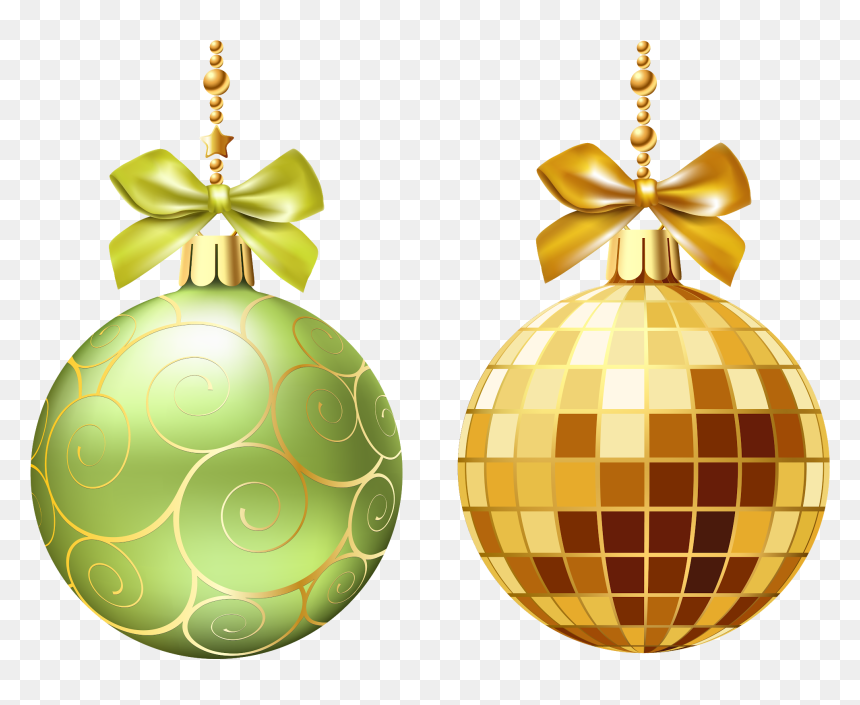 Christmas Ball Ornaments Transparent, HD Png Download - gold christmas balls png