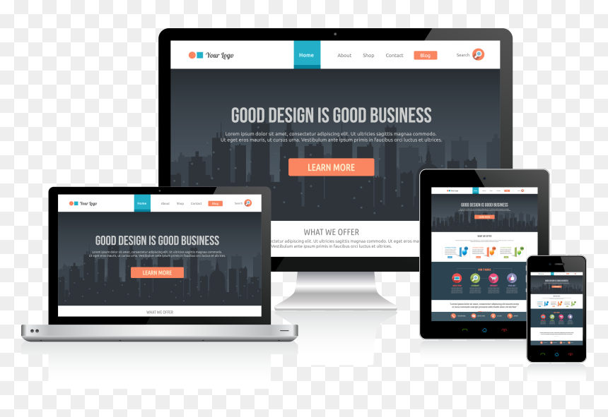 Responsive Webdesign , Png Download - Website Design Laptop Images Png, Transparent Png - webdesign png