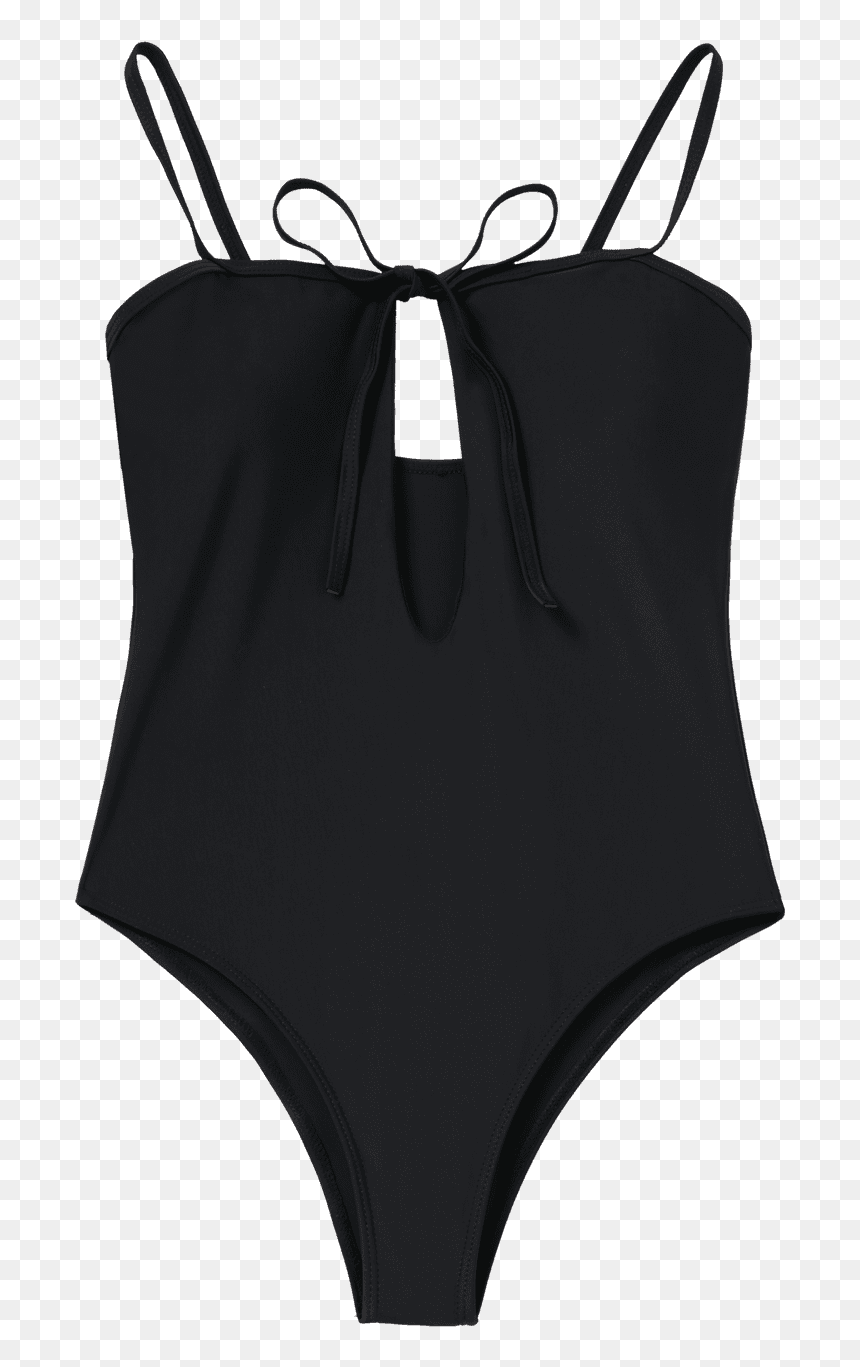 One Piece Keyhole High Leg Swimwear Chinlon For Women - Maillot, HD Png Download - leg piece png