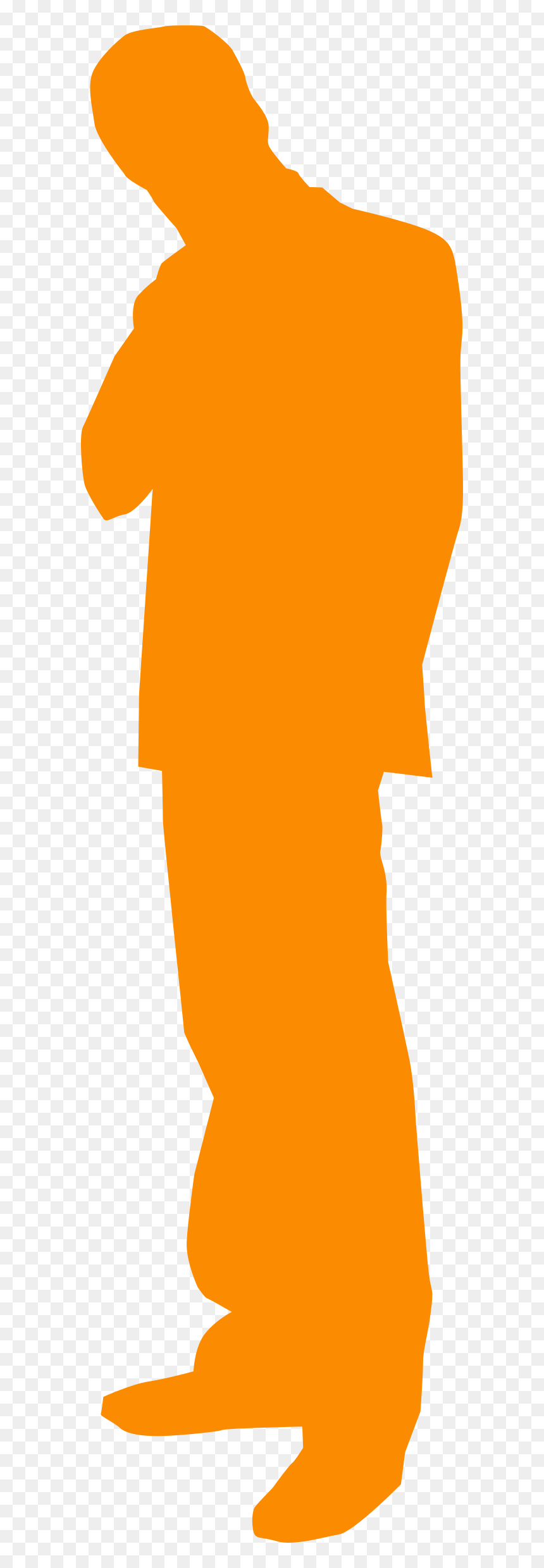 Thinking Man Clip Arts - Hombre Pensando Silueta Png, Transparent Png - man thinking clipart png