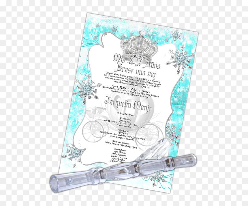Once Upon A Time Quinceanera Invitations Scroll, HD Png Download - paper scroll design png