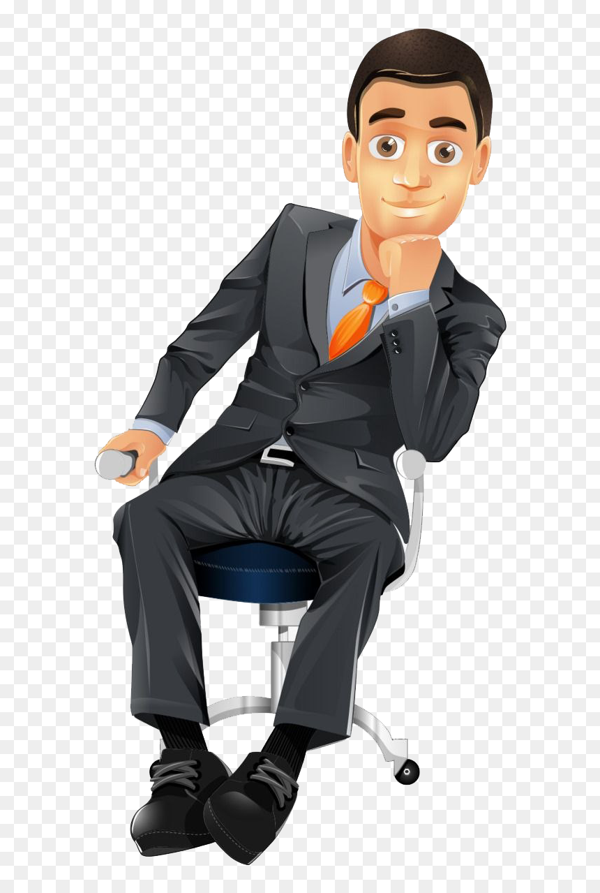 Business Man Vector, HD Png Download - cartoon background png