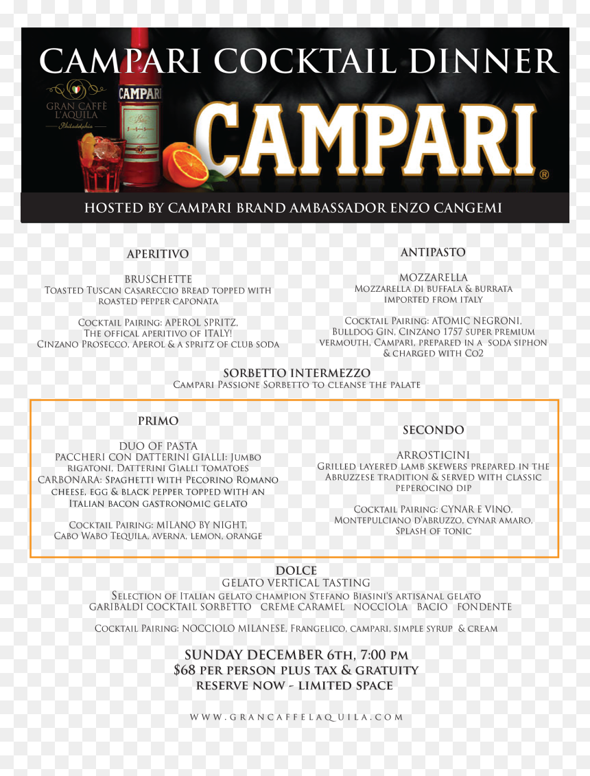 An Evening With Campari2 - Flyer, HD Png Download - soda splash png
