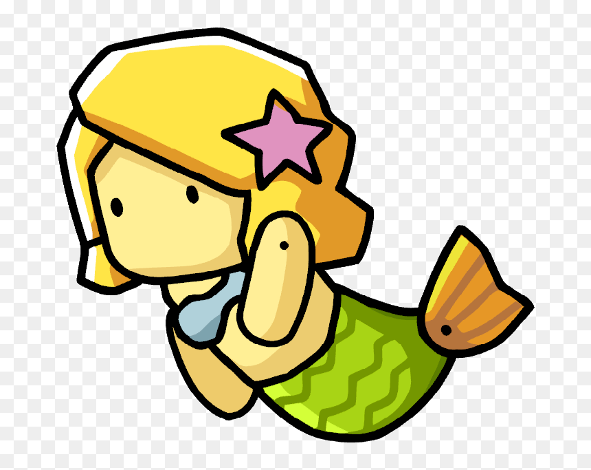 Scribblenauts Mermaid Clip Arts - Scribblenauts Mermaid, HD Png Download - mermaid png tumblr