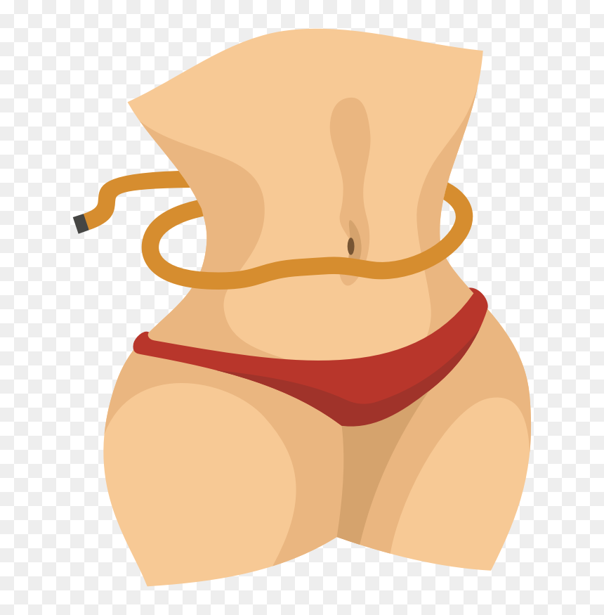 Slim Waist - Hip Drawing, HD Png Download - slim girl png