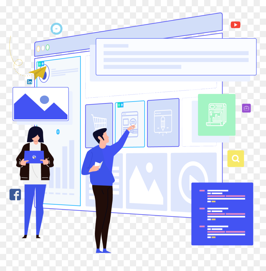 Contentder Landing Image - Website Builder Png, Transparent Png - website image png