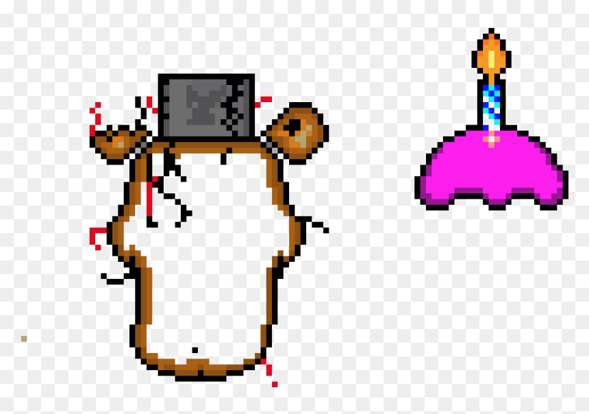Pixel Art, HD Png Download - nightmare freddy png