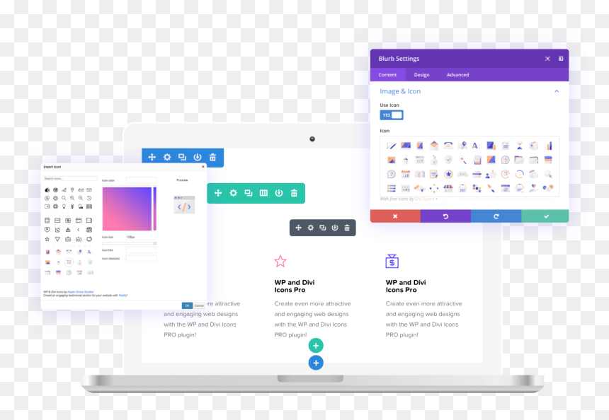 Wp And Divi Icons Pro - Operating System, HD Png Download - wordpress icon png