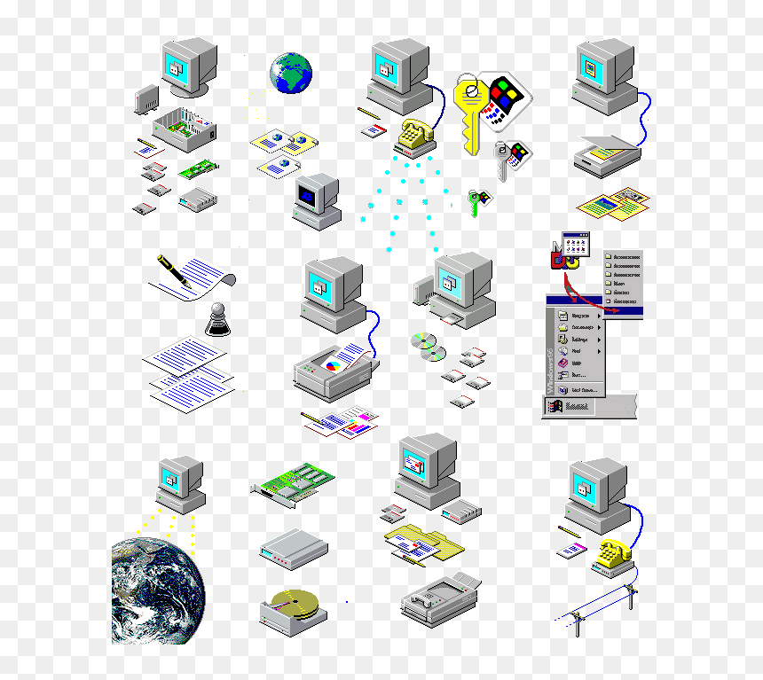 Electronics, HD Png Download - windows 95 icons png