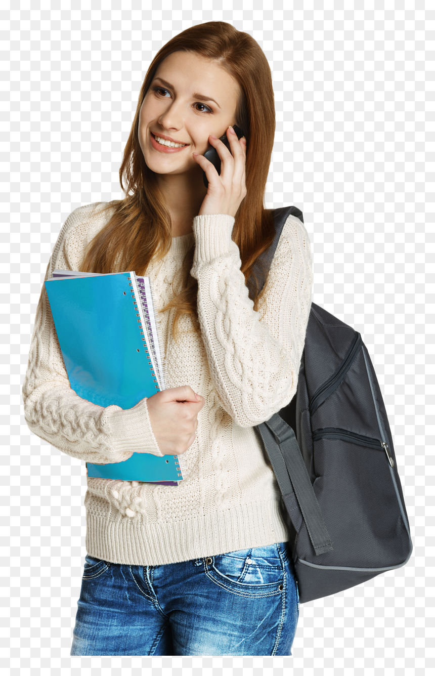 Slider Left Img - Students Girls Png, Transparent Png - student girl png