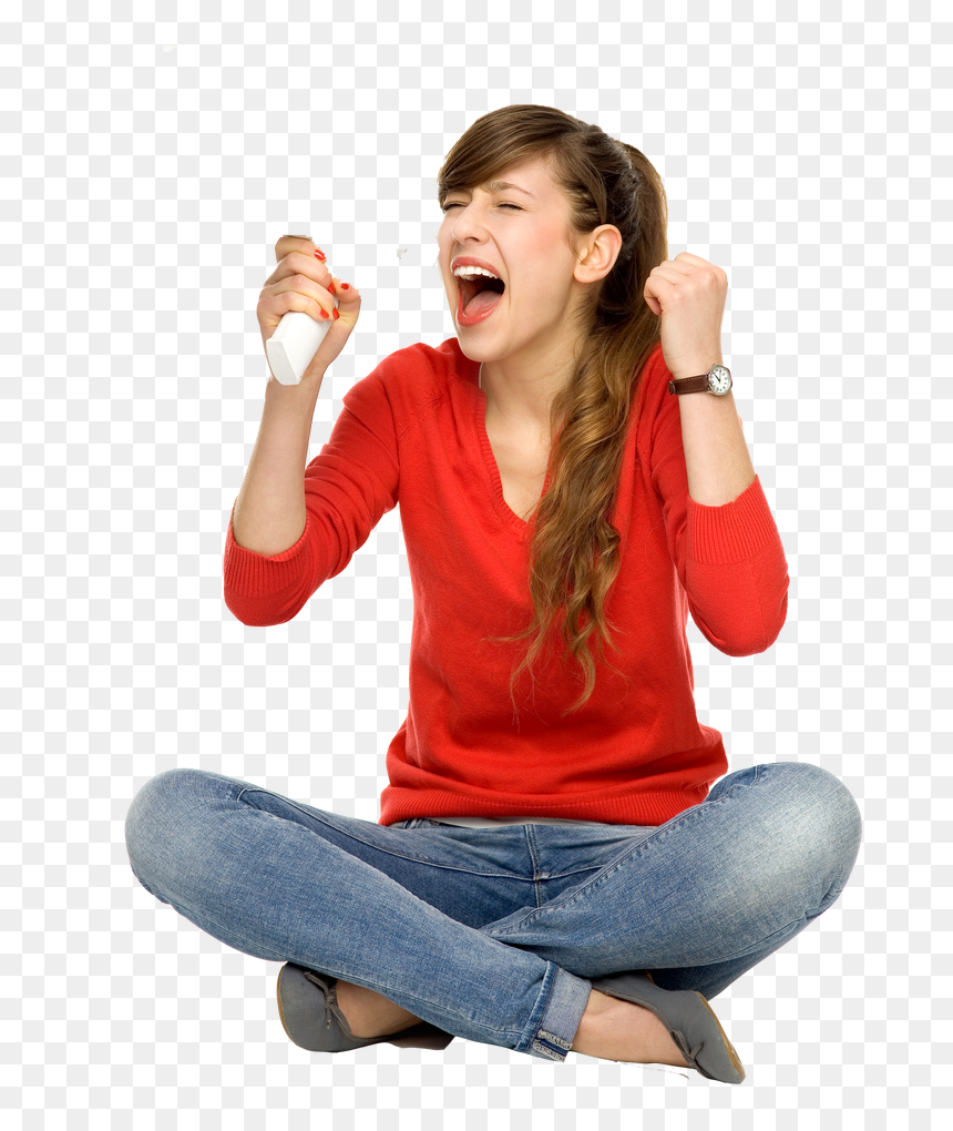 Girl Surprised Transparent Png, Png Download - student girl png