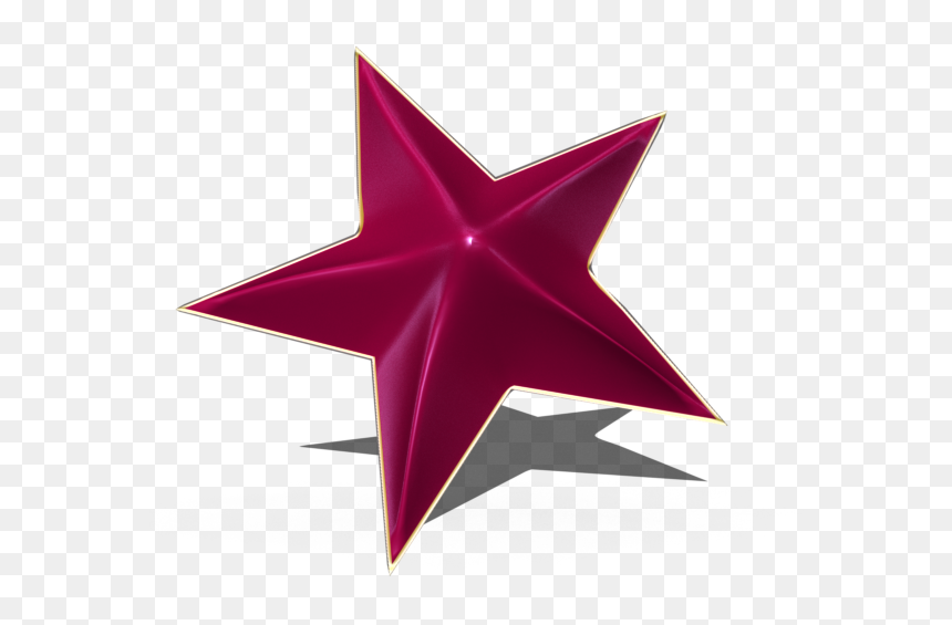 Star 3d Magenta Golden Frame Glossy - Anime Nữ Dễ Thương Nhất, HD Png Download - 3d frame png