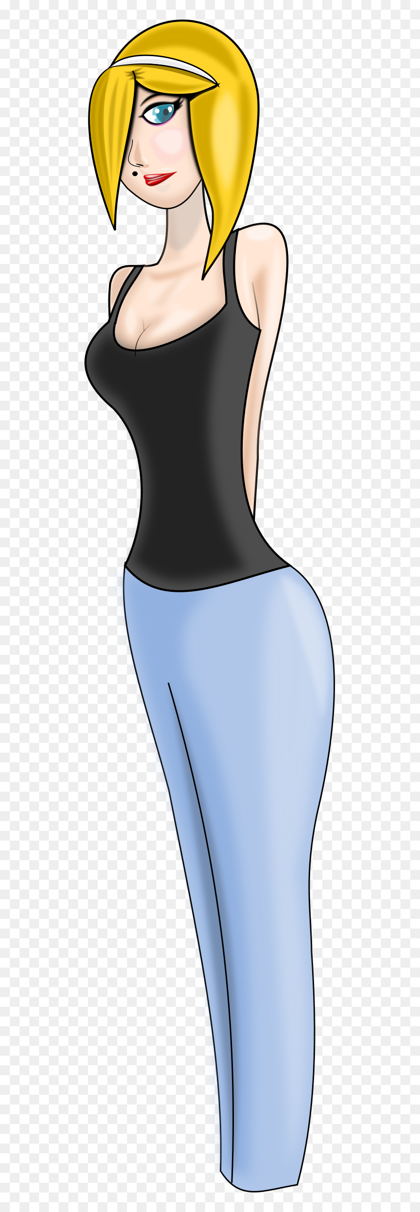 Blond Girl Clip Arts - Clip Art, HD Png Download - slim girl png