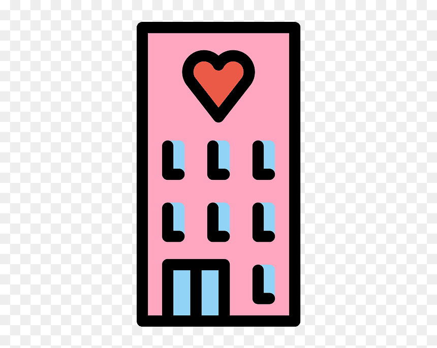 Love Hotel Emoji Clipart - Heart, HD Png Download - smiley love png