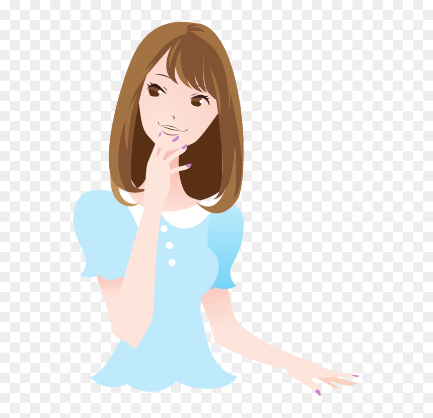 Woman Computer Icons Girl Drawing Encapsulated Postscript - Beautiful Girl Clipart Png, Transparent Png - lady finger png