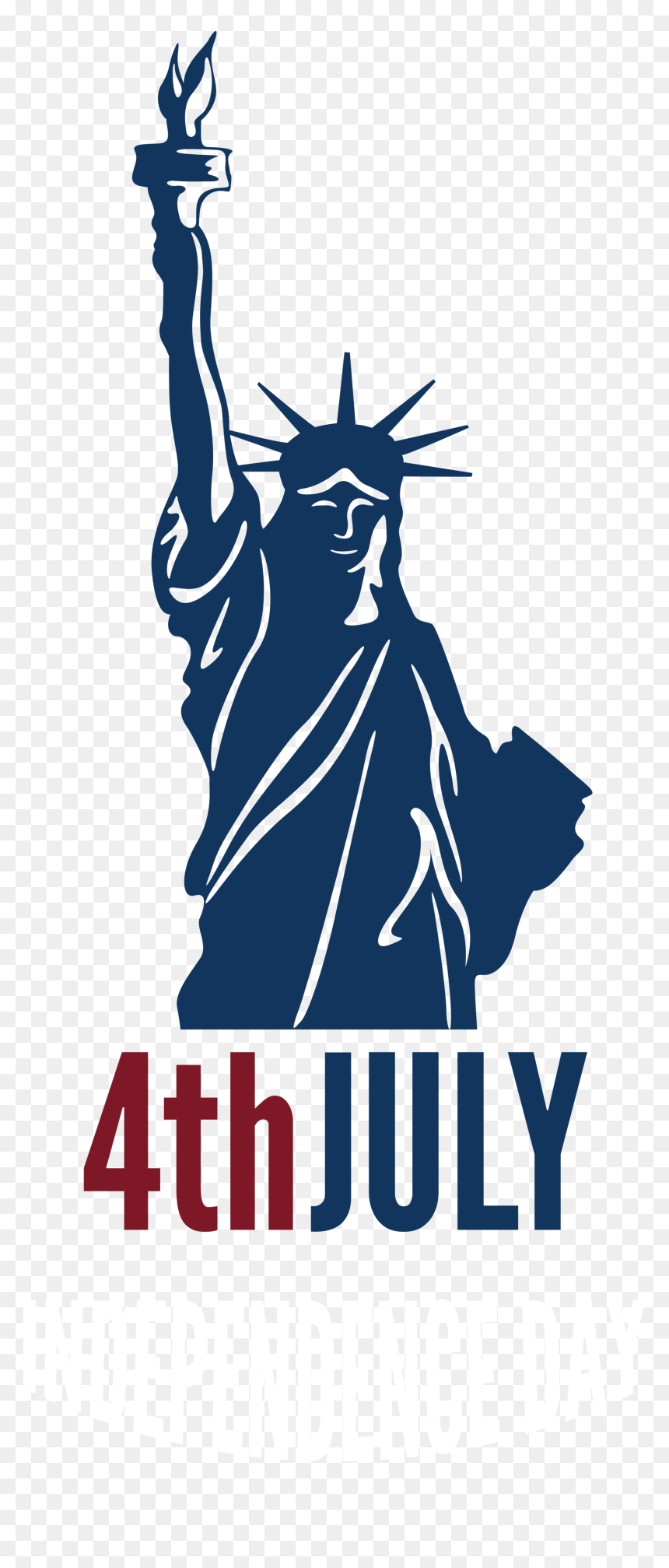 4th July Independence Day With Statue Of Liberty Png - Statue Of Liberty National Monument, Transparent Png - independence day png images