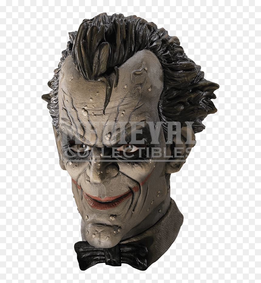 Arkham Joker Deluxe Vinyl Mask - Joker Arkham Mask, HD Png Download - joker mask png