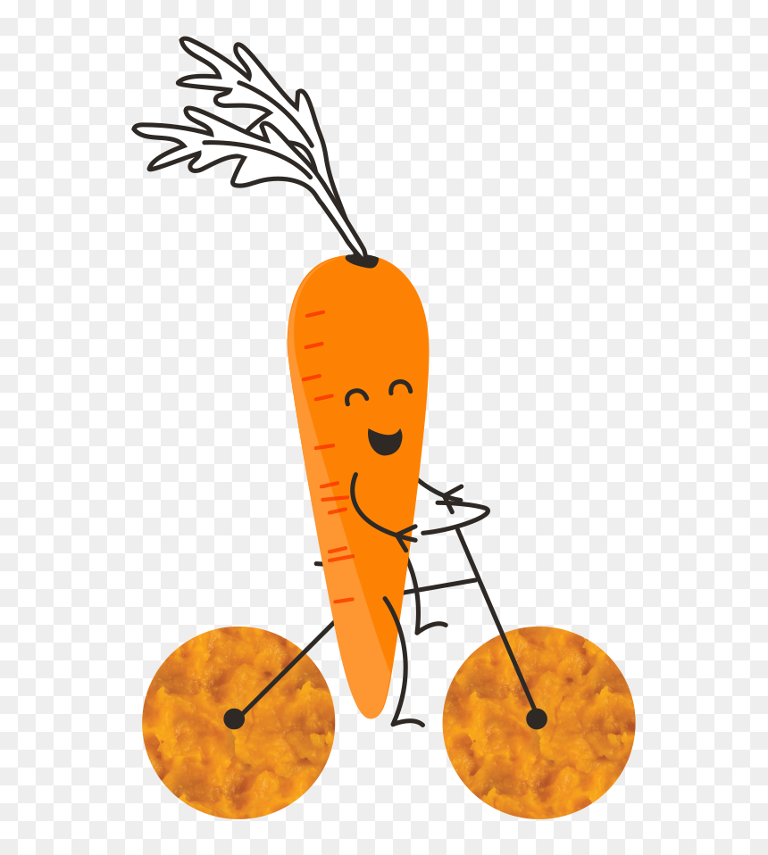 Carrot Clipart Vegetable Individual - Carrot On A Bicycle, HD Png Download - carrot vegetable png