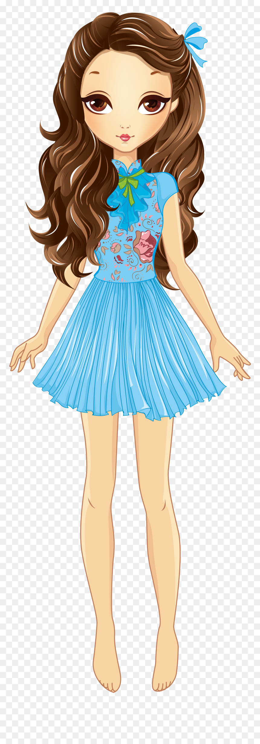 Beautiful Fashion Girl With White Banner, HD Png Download - fashion girl clipart png