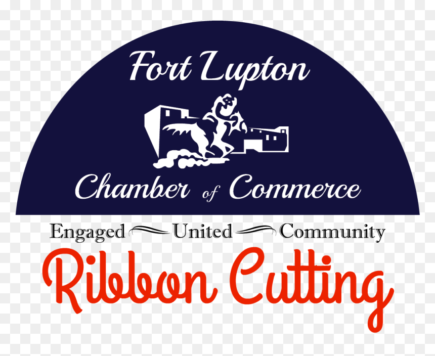 Final Fort Lupton Ribbon Cutting Logo-01 - Label, HD Png Download - wedding ribbon png