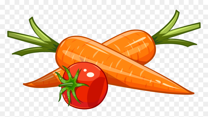 Drawing Vegetable Carrot - Carrot And Tomato Drawing, HD Png Download - carrot vegetable png