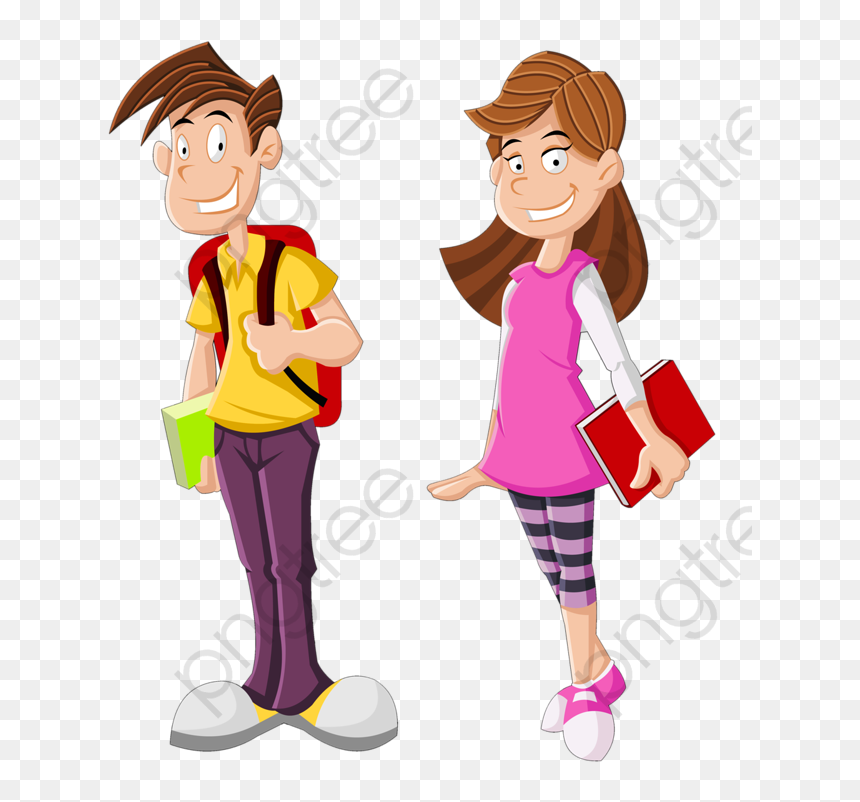 Modern High School Students Students Clipart High School - High School Student Clipart Png, Transparent Png - students png transparent