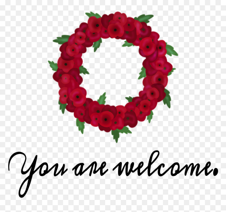 #youarewelcome #welcome #flowers #text #fleurtext - Rose, HD Png Download - welcome flower png