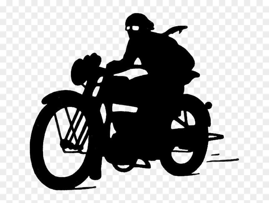 Motorcycle Vector Graphics Clip Art Silhouette Classic - Vintage Motorcycle Silhouette, HD Png Download - racing motorbike png