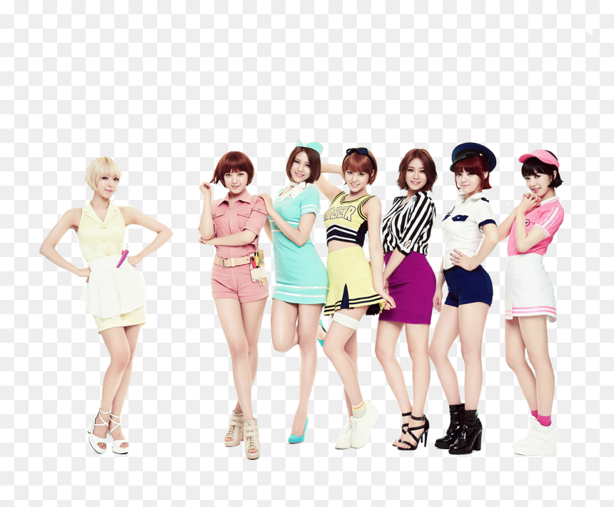 Aoa Girl Group Png Clipart - Aoa Short Hair Album Cover, Transparent Png - fashion girl clipart png