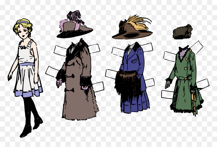Colour Clip Arts - Paper Doll, HD Png Download - colour paper png