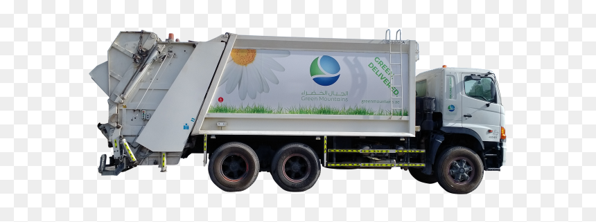 Garbage Truck, HD Png Download - green mountains png